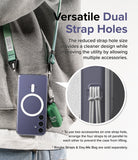 Galaxy S24 Case | Fusion Magnetic - Phone case with dual strap holes showing multiple accessories attached via cords.