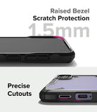 Galaxy S24 Case | Fusion-X - Close-up of phone case showing 1.5mm raised screen bezel and precise port cutouts.