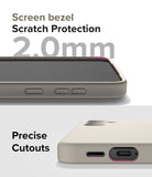 Galaxy S24 Case | Silicone Magnetic - Close-up of phone case showing 2.0mm screen bezel protection and precise port cutouts.