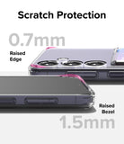Galaxy S24 Plus Case | Fusion Card - Close-up showing 0.7mm raised camera edges and 1.5mm raised screen bezel for protection.