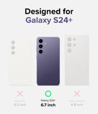 Galaxy S24 Plus Case | Fusion Card - Comparison chart showing Galaxy S24+ is the correct fit among S24 and S24 Ultra.