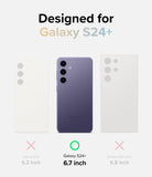 Galaxy S24 Plus Case | Fusion Design - Comparison chart showing Galaxy S24+ is the correct fit among S24 models.