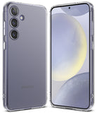 Galaxy S24 Plus Case | Fusion Matte - Front and back views of a smartphone in a clear, matte protective case.