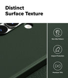 Galaxy S25 FE Case | Onyx - Dark green phone case with textured surface, highlighting non-slip, impact-resistant features.