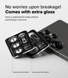 [Bundle] Galaxy S25 Ultra | Fusion-X Magnetic - Galaxy S25 Ultra | Fusion-X Magnetic - Two camera lens glass protectors next to a Galaxy S25 Ultra smartphone.