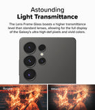 Galaxy S25 Ultra | Camera Lens Frame Glass - Comparison showing clearer, brighter fire imagery with Ringke lens glass.