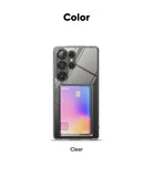 Galaxy S25 Ultra Case | Fusion Card - Clear phone case with a built-in card slot holding a colorful gradient card.