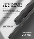 Galaxy S25 Ultra Case | Fusion Card - Side view of a slim, clear phone case highlighting its 2.2mm cardholder slot.