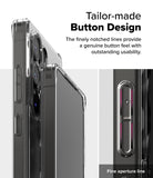 Galaxy S25 Ultra Case | Fusion - Close-up of clear phone case buttons with notched lines for tactile feedback.
