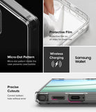 Galaxy S25 Ultra Case | Fusion - Clear case features, including micro-dot pattern, protective film, and precise port cutouts.