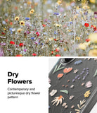 Galaxy S25 Ultra Case | Fusion Design [Dry Flowers] - Clear phone case featuring a delicate, colorful floral pattern.