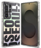 Galaxy S25 Ultra Case | Fusion Design [Seoul] - Clear phone case with large black "SEOUL" text over a pastel gradient.