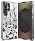 Galaxy S25 Ultra Case | Fusion Design [Seoul] - Clear phone case featuring a stylized black and white map of Seoul.