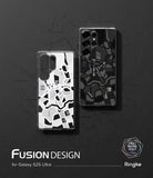 Galaxy S25 Ultra Case | Fusion Design [Seoul] - Two phone cases featuring stylized Seoul city maps in black and white.