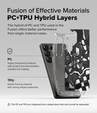 Galaxy S25 Ultra Case | Fusion Design [Seoul] - Hybrid PC and TPU phone case featuring a black and white Seoul map design.