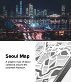 Galaxy S25 Ultra Case | Fusion Design [Seoul] - Seoul night skyline above a graphic map featuring Namsan Tower.