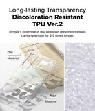 Galaxy S25 Ultra Case | Fusion Design [Seoul] - Comparison of yellowed old TPU vs. clear new TPU material for phone cases.