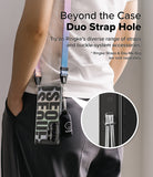 Galaxy S25 Ultra Case | Fusion Design [Seoul] - Person wearing a phone case with a colorful strap and small accessory bag.