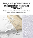 Galaxy S25 Ultra Case | Fusion Magnetic - Comparison of yellowed old TPU vs. clear new TPU material for phone cases.