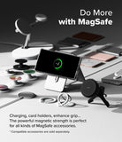 Galaxy S25 Ultra Case | Fusion Magnetic Matte - Phone charging on a stand surrounded by various MagSafe accessories.