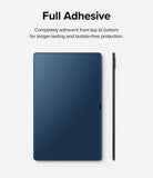 Galaxy Tab S10 Ultra / Tab S9 Ultra / Tab S8 Ultra Screen Protector | Tempered Glass - Galaxy Tab S10 Ultra / Tab S9 Ultra / Tab S8 Ultra Screen Protector - Tablet with blue diagonal-striped screen overlay.