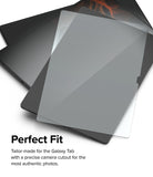 Galaxy Tab S10 Ultra / Tab S9 Ultra / Tab S8 Ultra Screen Protector | Tempered Glass - Galaxy Tab S10 Ultra / Tab S9 Ultra / Tab S8 Ultra Screen Protector - Transparent glass overlay on a black tablet screen.