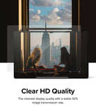 Galaxy Tab S10 Ultra / Tab S9 Ultra / Tab S8 Ultra Screen Protector | Tempered Glass - Galaxy Tab S10 Ultra / Tab S9 Ultra / Tab S8 Ultra Screen Protector - Transparent glass overlaying a tablet screen.