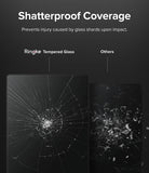 Galaxy Tab S10 Ultra / Tab S9 Ultra / Tab S8 Ultra Screen Protector | Tempered Glass - Comparison of shattered glass.