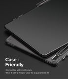 Galaxy Tab S10 Ultra / Tab S9 Ultra / Tab S8 Ultra Screen Protector | Tempered Glass - Galaxy Tab S10 Ultra / Tab S9 Ultra / Tab S8 Ultra Screen Protector - Tablet with tempered glass and clear protective case.