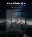 Galaxy Tab S10 Plus / Tab S9 Plus / Tab S8 Plus / Tab S7 Plus / Tab S7 FE | Invisible Defender Glass - Tablet screen protector overlaying a mountain landscape, highlighting 98% light transmission and HD clarity.
