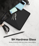 Galaxy Tab S10 Plus / Tab S9 Plus / Tab S8 Plus / Tab S7 Plus / Tab S7 FE | Invisible Defender Glass - Galaxy Tab S10 Plus Invisible Defender Glass - Tablet in a bag with keys and cards to demonstrate 9H scratch resistance.