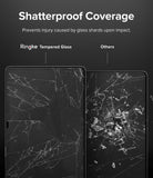 Galaxy Tab S10 Plus / Tab S9 Plus / Tab S8 Plus / Tab S7 Plus / Tab S7 FE | Invisible Defender Glass - Comparison showing Ringke tempered glass staying intact versus shattered glass on others.