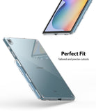 Galaxy Tab S6 Lite Case | Fusion - Clear protective case on a tablet showing precise cutouts and a perfect fit.