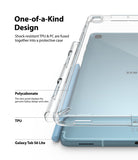 Galaxy Tab S6 Lite Case | Fusion - Clear protective case showing TPU and polycarbonate layers on a blue tablet.