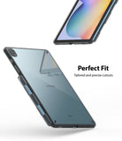 Galaxy Tab S6 Lite Case | Fusion - Clear protective case on a tablet showing precise cutouts and button access.