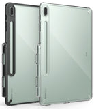 Galaxy Tab S7 FE Case | Fusion - Two clear tablet cases in black and transparent, each holding a stylus on the side.