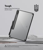 Galaxy Tab S8 / Tab S7 Case | Fusion - Tablet in a clear protective case with stylus, featuring military-grade drop protection.