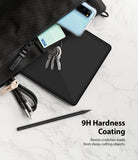 Galaxy Tab S9 / Tab S9 FE / Tab S8 / Tab S7 | Invisible Defender Glass - Tablet in a bag with keys and credit card.