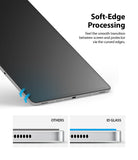 Galaxy Tab S9 / Tab S9 FE / Tab S8 / Tab S7 | Invisible Defender Glass - Tablet with curved screen protector edges.