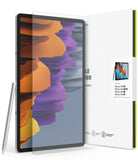 Galaxy Tab S9 / Tab S9 FE / Tab S8 / Tab S7 | Invisible Defender Glass - Tablet screen protector with stylus and box.