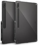 Galaxy Tab S8 Ultra Case | Fusion - Two clear protective cases for a tablet, showing rear camera cutout and stylus slot.