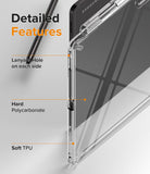 Galaxy Tab S8 Ultra Case | Fusion - Clear protective case highlighting lanyard holes, hard polycarbonate, and soft TPU.