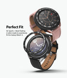 Galaxy Watch 3 41mm | Air Sports + Bezel Styling 10 - Two Galaxy Watch 3 units with black tachymeter bezel rings.