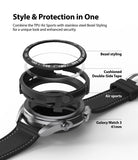 Galaxy Watch 3 41mm | Air Sports + Bezel Styling 10 - Galaxy Watch 3 41mm - Exploded view of watch, Air Sports case, adhesive, and bezel styling ring with labels.
