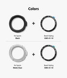 Galaxy Watch 3 41mm | Air Sports + Bezel Styling 10 - Black and clear Air Sports covers paired with tachymeter bezels.