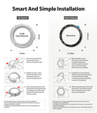 Galaxy Watch 3 41mm | Air Sports + Bezel Styling 10 - Installation guide showing Air Sports case and Bezel Styling ring.