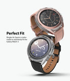Galaxy Watch 3 41mm Case | Air Sports - Two Galaxy Watch 3 units with clear protective cases and leather straps.