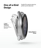 Galaxy Watch 3 41mm Case | Air Sports - Side view of a clear, 1.3mm thin TPU case being placed onto a Galaxy Watch 3.