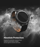 Galaxy Watch 3 45mm Case | Air Sports - Black smartwatch in a protective case surrounded by a dynamic dust explosion.