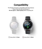 Galaxy Watch 3 45mm | Air Sports Black + Bezel Styling 10 - Compatibility chart showing 45mm watch with bezel styling.